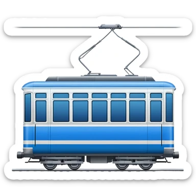Tram image. View left Side. sticker