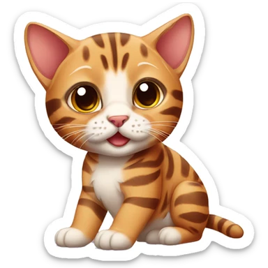 Cat bengal cute sticker