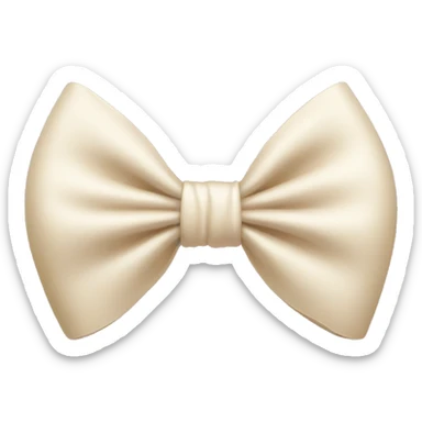 Cream bow sticker