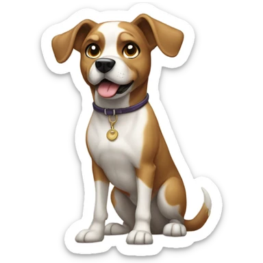 a JOJO style standing dog sticker