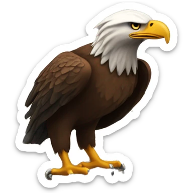 An eagle reading the Bible  sticker