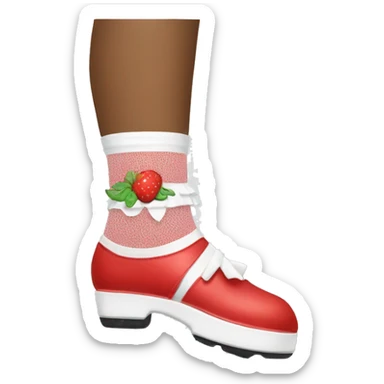 mary jane red shoes and frilly white socks sticker
