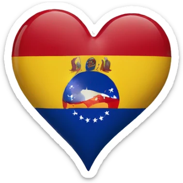 Broken Heart With Venezuela Colors Flag sticker