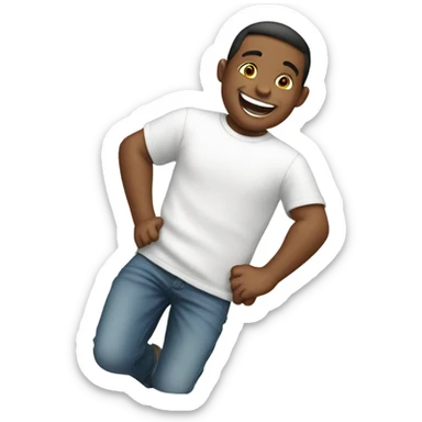 happy boy in white shirt sticker