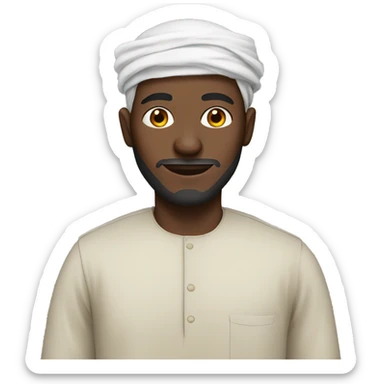 African Muslim man sticker