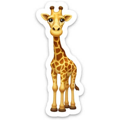 A giraffe with tiny short legs sticker