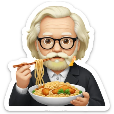 Marx ăn mì gà sticker