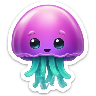 a jellyfish in costume sticker