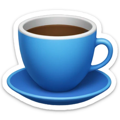 Blue cup for ceremony sticker