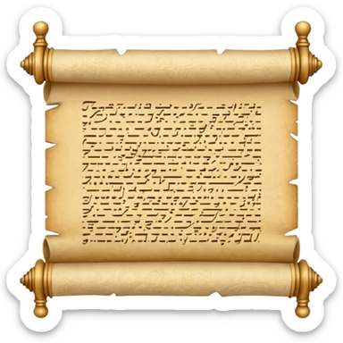 stylish papyrus scroll sticker