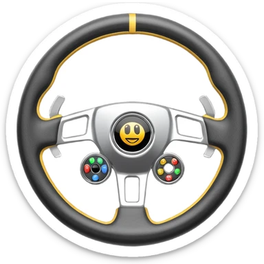 volante de racing sticker