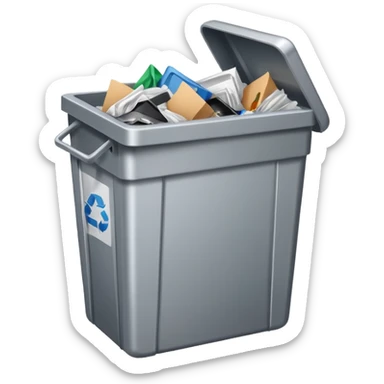 office trash box sticker