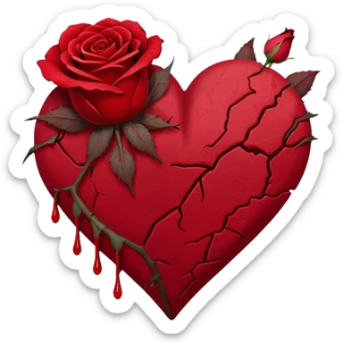 Put The 💔 Emoji And 🥀 Emoji Together In One Image sticker