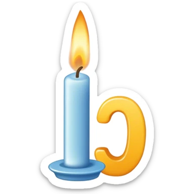 The number 19 candles sticker