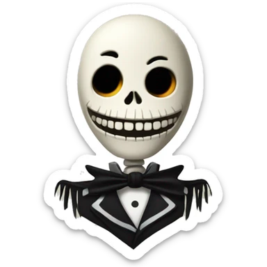 jack the skeleton face sticker