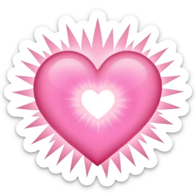 Passionate heart radiating love  sticker