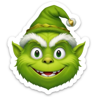 Sneaky grinch sticker