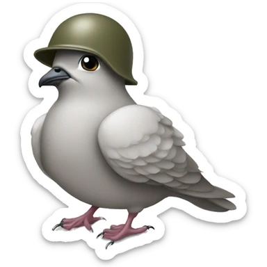 Dove crying from eye wearing army helmet  sticker