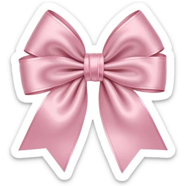 light pink bow on light pink bow sticker