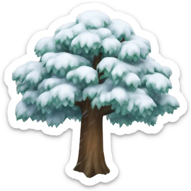 Snowy tree sticker