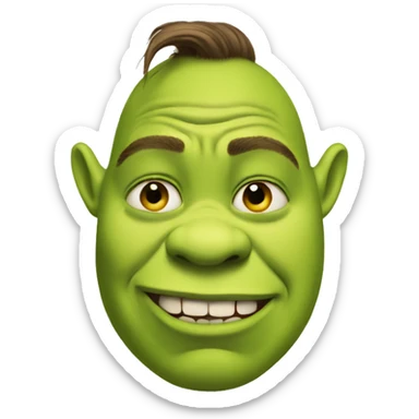 pregnant shrek sticker