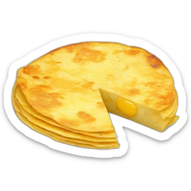 Tortilla de patatas con cebolla española sticker