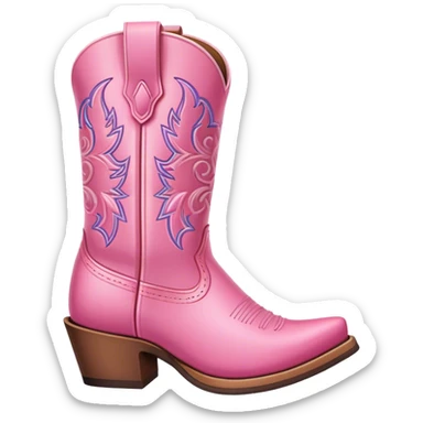 Pink cowgirl boots sticker
