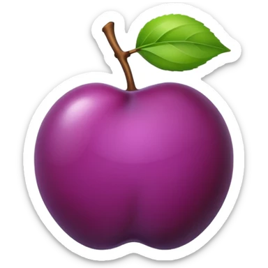 plum not apple sticker
