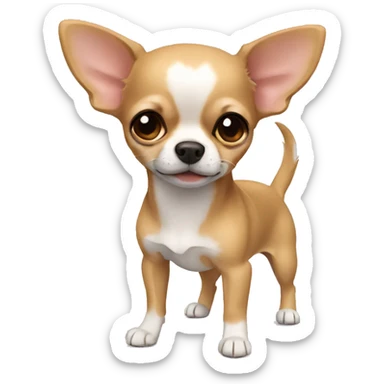 Chihuahua small light brown  sticker
