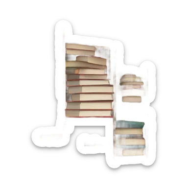 A stack of books sticker