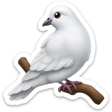 The exact apple dove emoji but looking the opposite way  sticker
