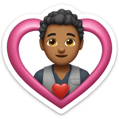 Corazón sonrojado  sticker