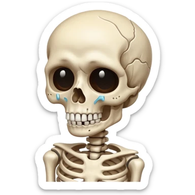 Squelette qui pleure sticker
