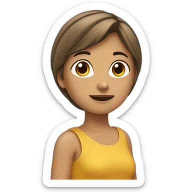 Une fille embrasse un mec sticker