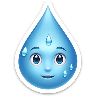 Water droplets sticker