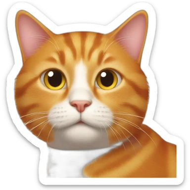 A ginger cat who's into physics sticker