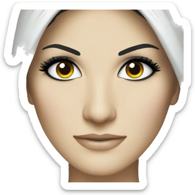 Face Laura pausini with Black eyes sticker