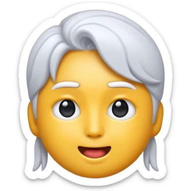 Cinematic Realistic K-pop Pop Culture Emoji, depicted with a modern, stylish portrayal capturing the essence of the K-pop phenomenon rendered with sleek textures and dynamic, vivid lighting. sticker