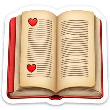 open book with completely red pages sticker