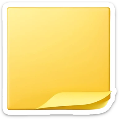 empty sticky note, square shape sticker