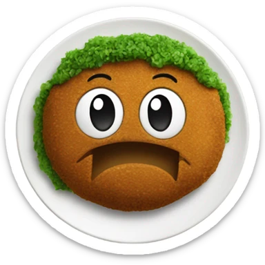 falafel on a plate sticker