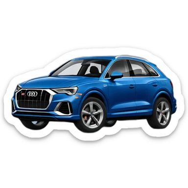 2020 blue audi q3 sticker