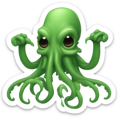 Cthulhu posing T-pose sticker