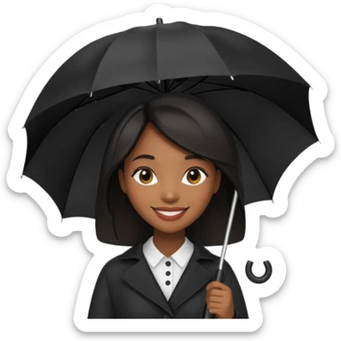 HOLDİNG UMBRELLA BLACK WOMAN sticker