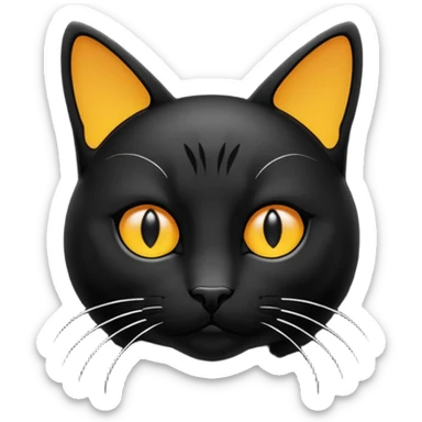 cat silhouette sticker