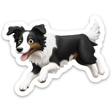 Anvil with border collie jumping over sticker