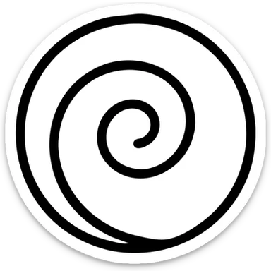 Add a subtle shadow to the Wicken spiral, keep black, white, and grey colors, minimal and abstract style, no background sticker