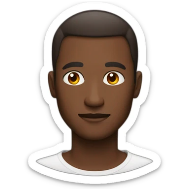 bold man moka face color sticker