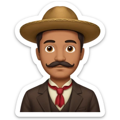1900's mexican male sticker
