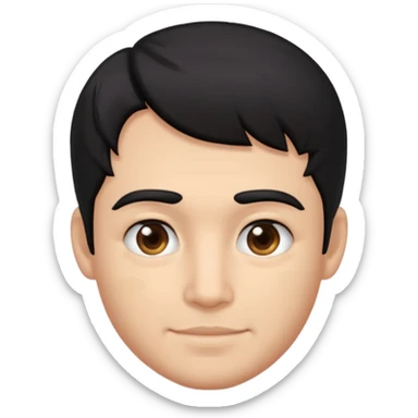 Change gender to male black hair with gray streaks and dimples in each cheek sticker